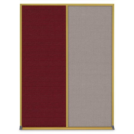 United Visual Products Single Door Radius Corkboard, 24"X36", G UV8001-GOLD-COBACC
